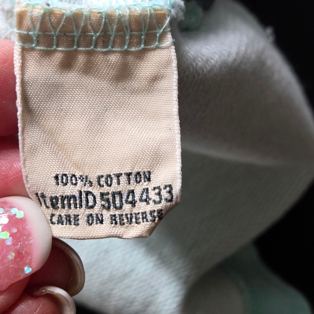 L.L. Bean Sweatshirt Women 3X Green Button Neck Cotton Pullover 504433 - Picture 6 of 10